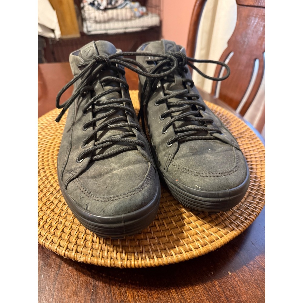 Ecco Soft 7 Tred Hydromax Mens Gray Nubuck Leather Chukka Sneaker Boots 43 9-9.5 - Picture 3 of 10
